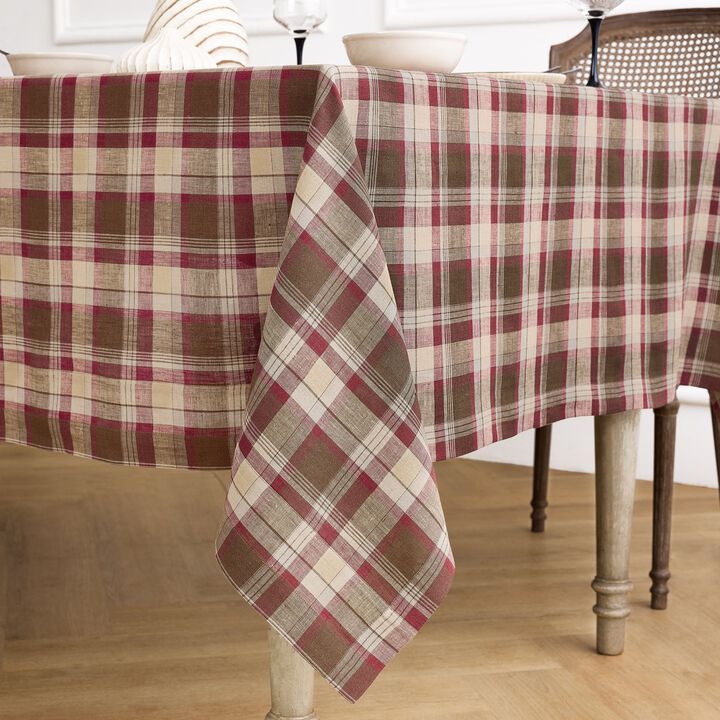 Linen Tablecloth - Rustic Plaid