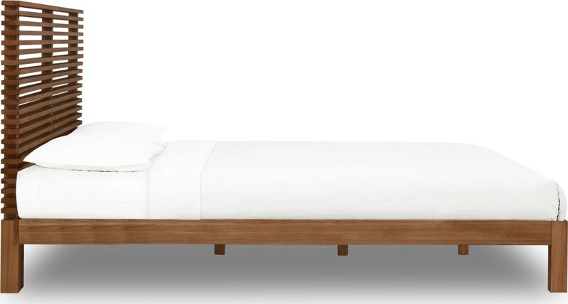 Tanner Full-size Solid Ash Platform Bed in Roux image number 5
