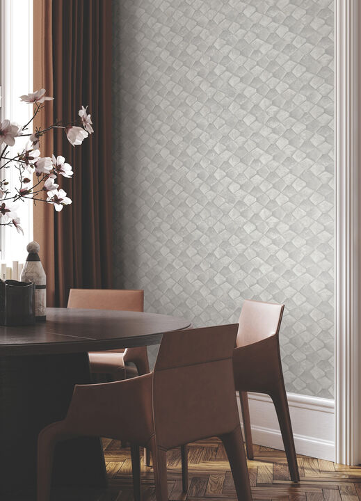 Waterford Grey Tiled Wallpaper
