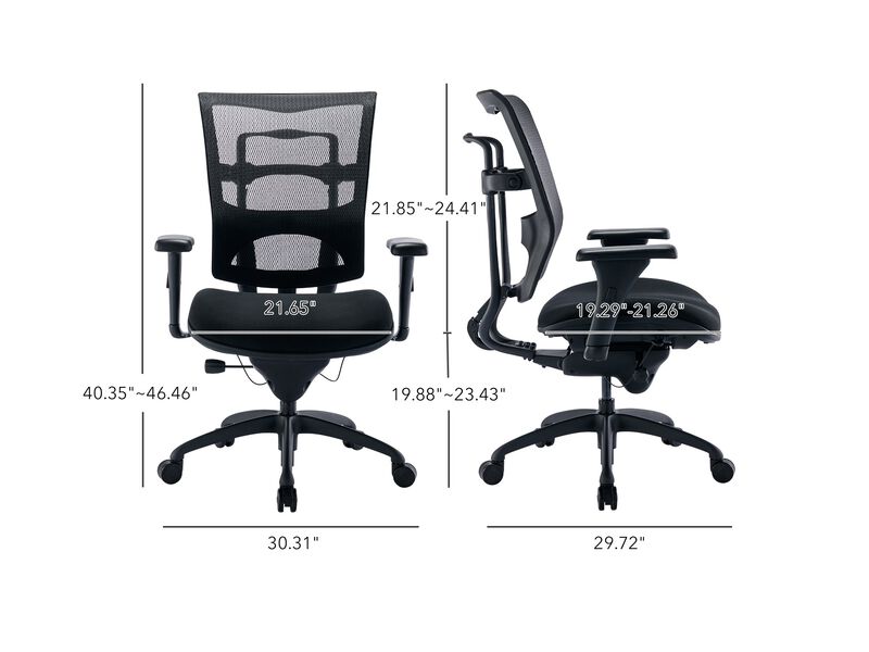 Big and Tall Mesh Back Office Chair with Slide Seat 450lbs