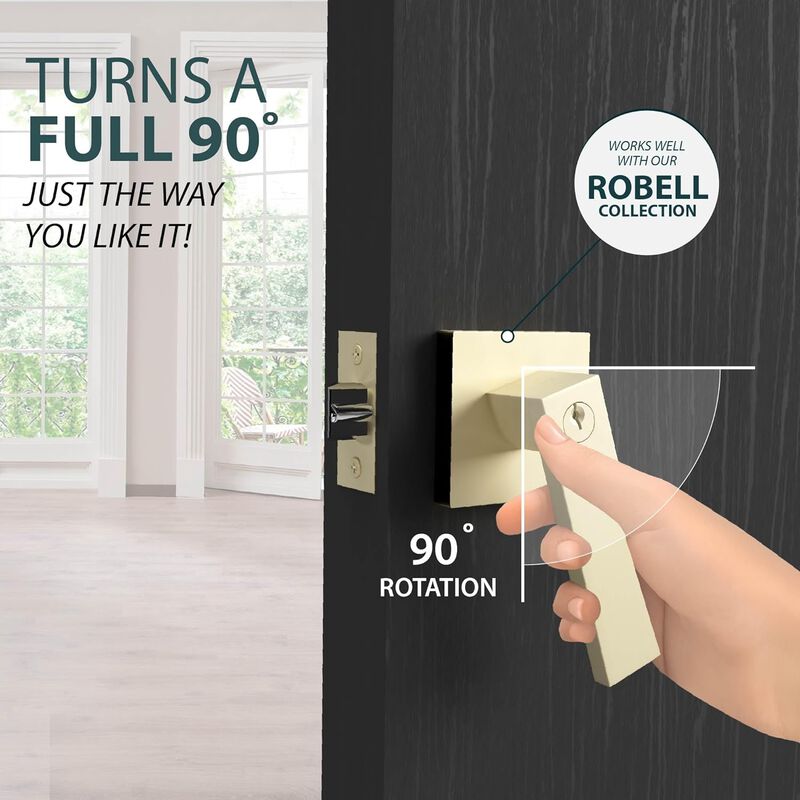 Mega Handles 2-Way Adjustable Entry Replacement Door Latch | Universal for Half Moon Spindles