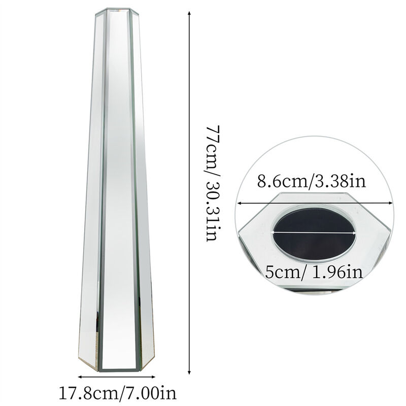 Large Vases Floor Standing Mirrored Luxury Tall Thin Vase Silver Glass Art Decor image number 4