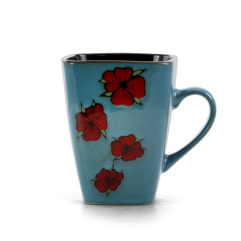 Elama Aloha Tide 16 Piece Luxurious Stoneware Dinnerware with Complete Setting for 4