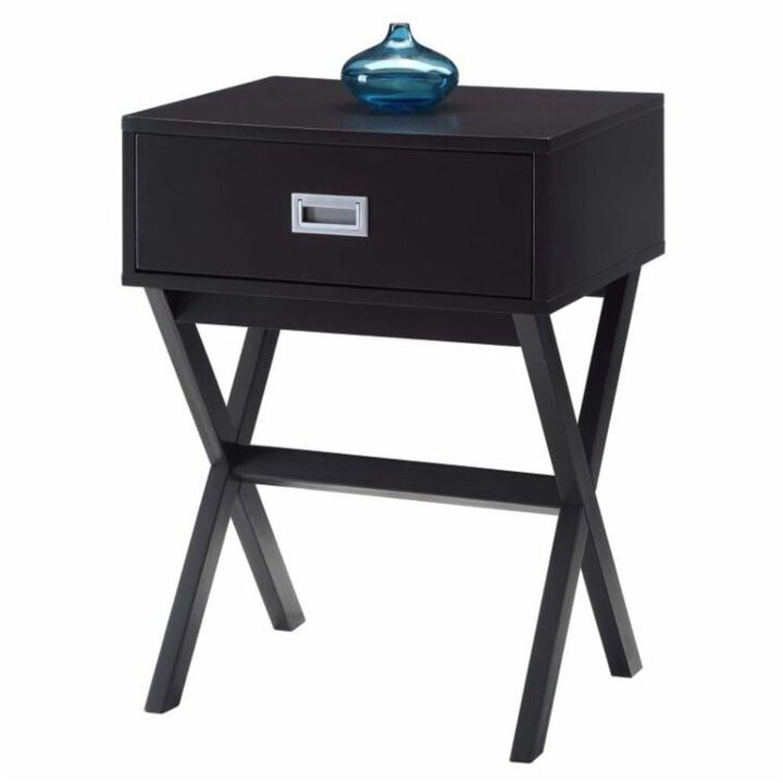 Modern 1-Drawer Bedside Table Nightstand End Table in Wood Finish