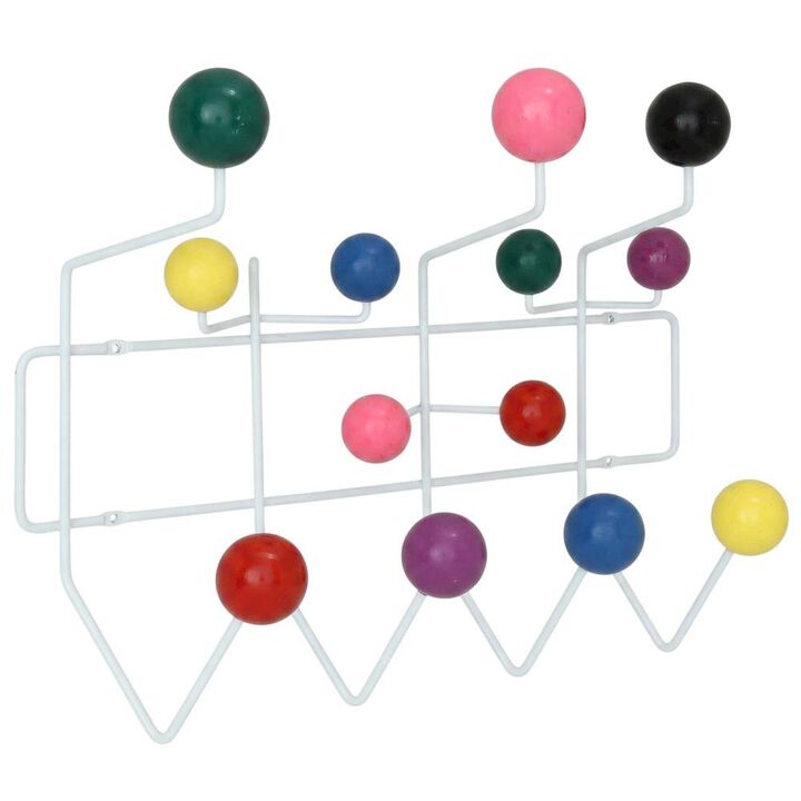 Multicolor Bicast Leather Wall Coat Rack, Decorative Panel Hooks