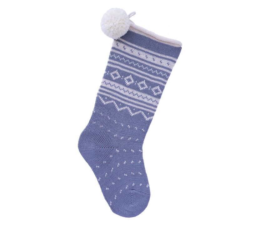 Nordic Roll Cuff Stocking - Grey