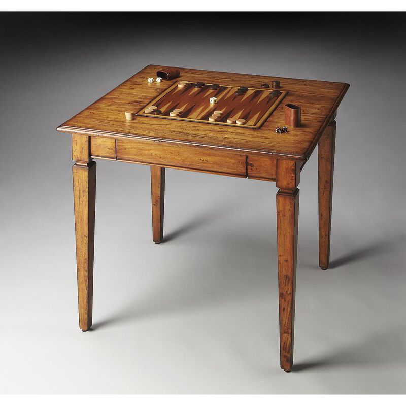 Butler Specialty Company Breckinridge Rustic Game Table, Light Brown image number 1