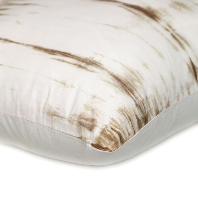 HomeRoots 20" Brown and White Striped Cotton Throw Pillow image number 3