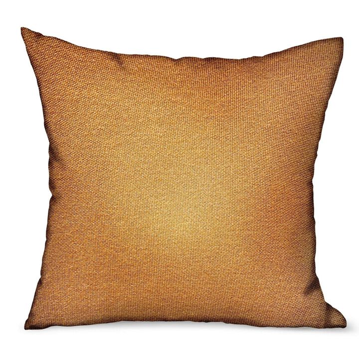 Plutus Burnt Sienna Brown Solid Luxury Outdoor/Indoor Throw Pillow Double Sided 16" x 16"