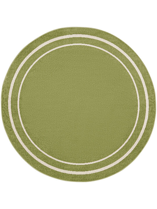 Nourison Essentials NRE02 Green/Ivory 4' x Round Rug