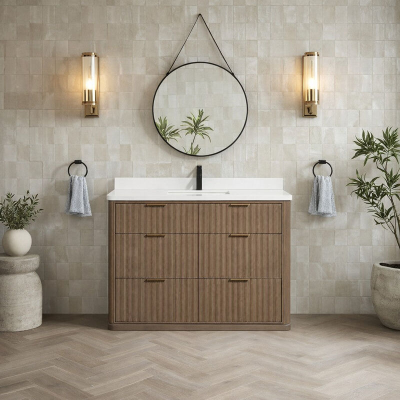 Aria 48" Bathroom Vanity Smoked Oak image number 2