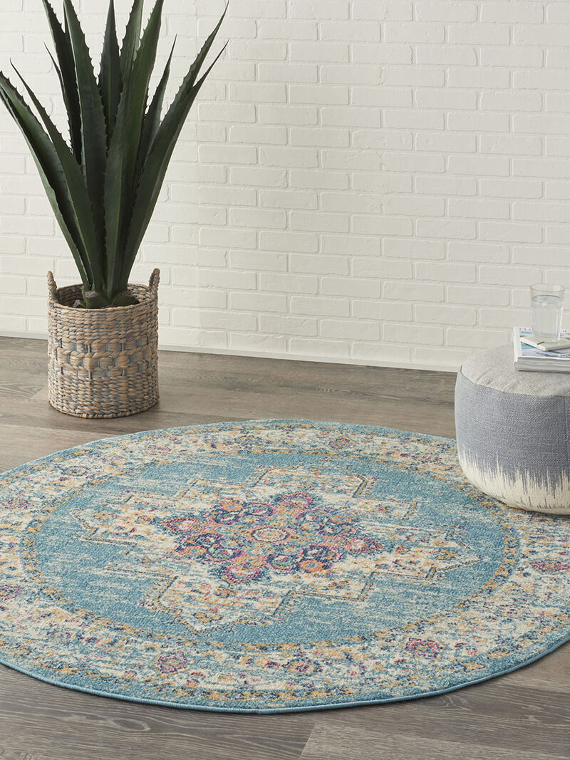 Passion PSN03 Light Blue 5'3" x 7'3" Rug image number 1