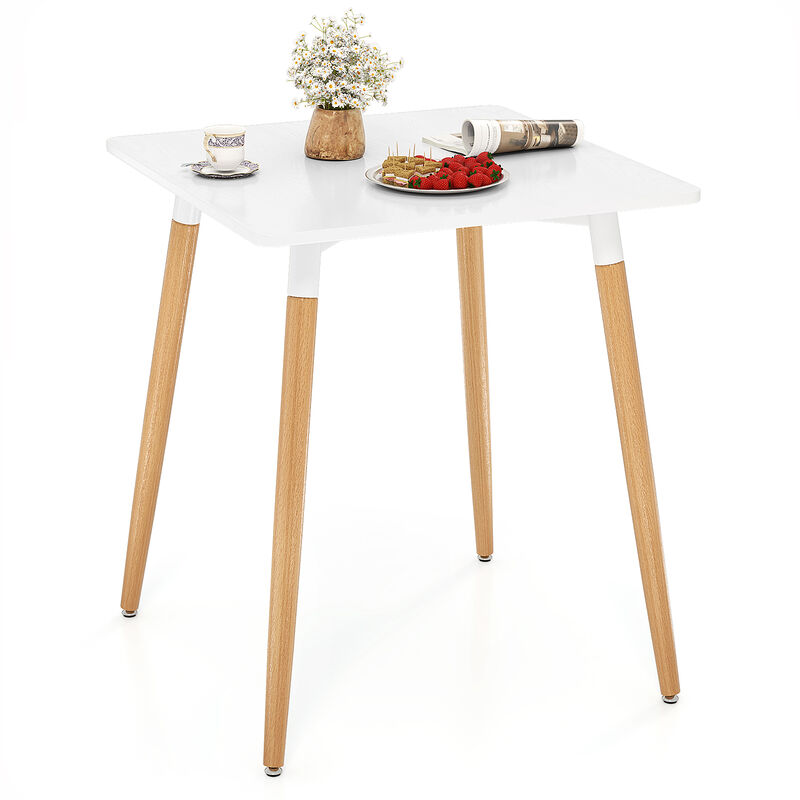 Simple Square Dining Table – Adjustable Feet, Durable Design for Kitchen and Dining Room
