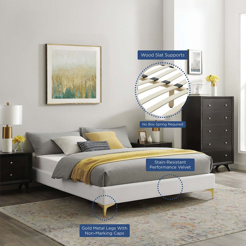 Modway - Sutton Twin Performance Velvet Bed Frame image number 6