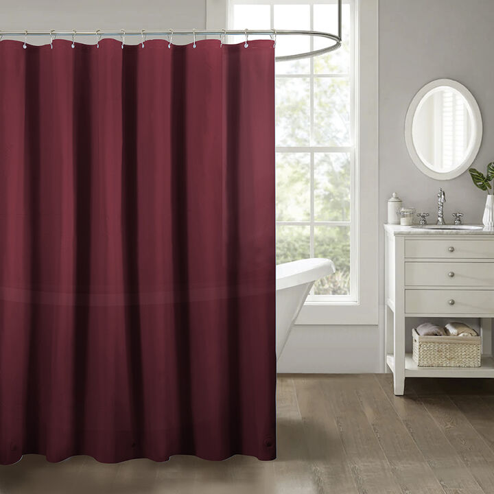 RT Designers Collection Home 3 Gauge Peva Stylish Shower Curtain Liner 70" x 72" Burgundy