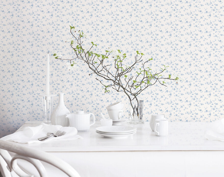 Miniatures 2 Small Rose Trail Blue Wallpaper G67887
