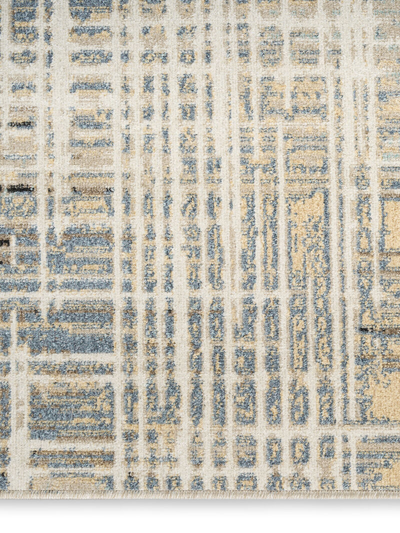 Washable Decor WSD07 Ivory/Blue 5'3" x 7' Rug