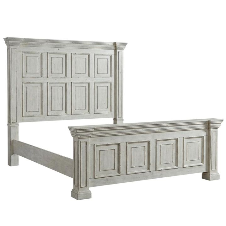 Liberty Furniture King Panel Bed, Dresser & Mirror in Rubberwood Solids and Wood Products