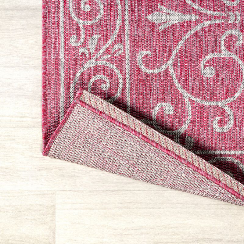 Charleston Vintage Filigree Textured Weave Indoor/Outdoor Area Rug