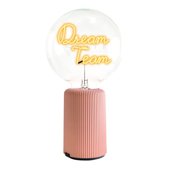 Bulb DREAM TEAM Amber with Base Table Lamp PORTABLE Pop