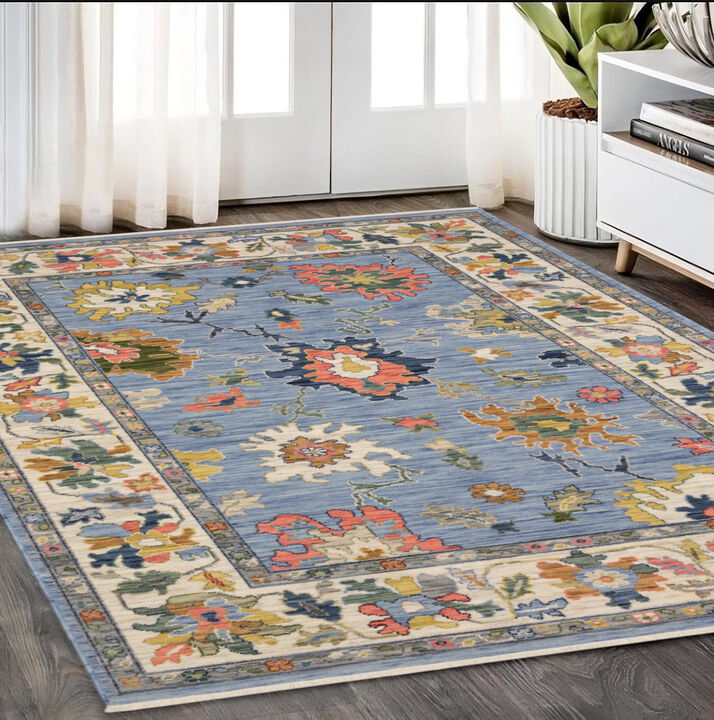 HomeRoots Oriental Area Rug With Fringe