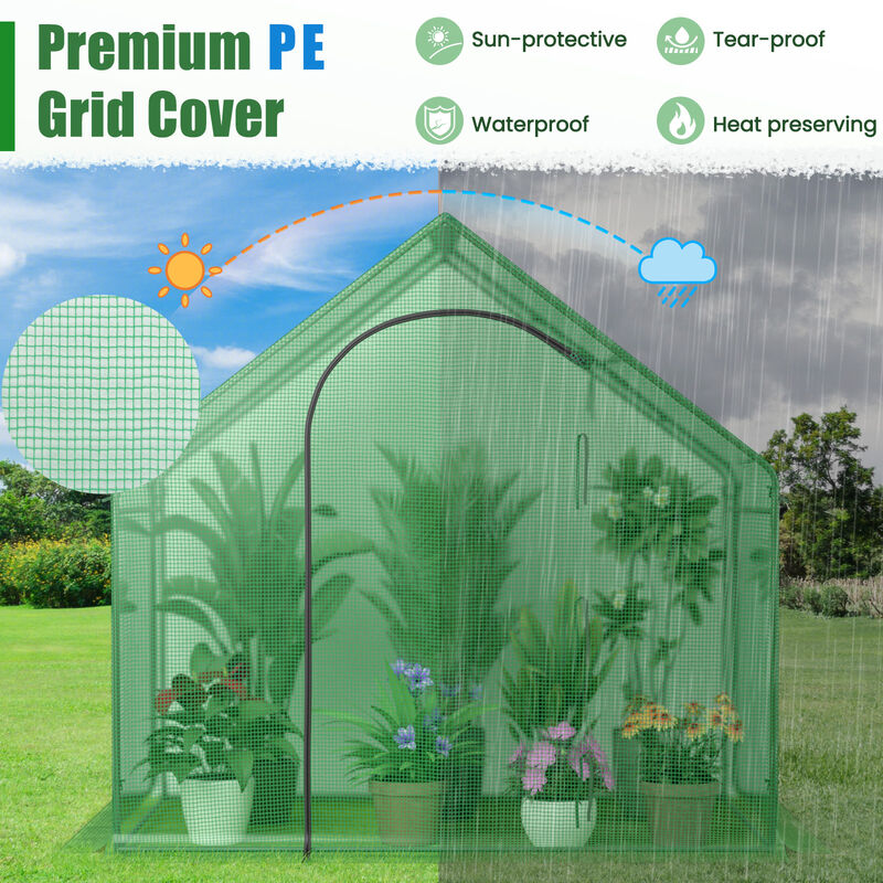 Portable Outdoor Warm House with PE Cover and Roll-up Zippered Door image number 5