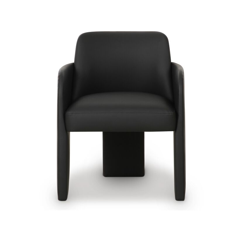 Leo Black Performance Vegan Leather Dining Chair