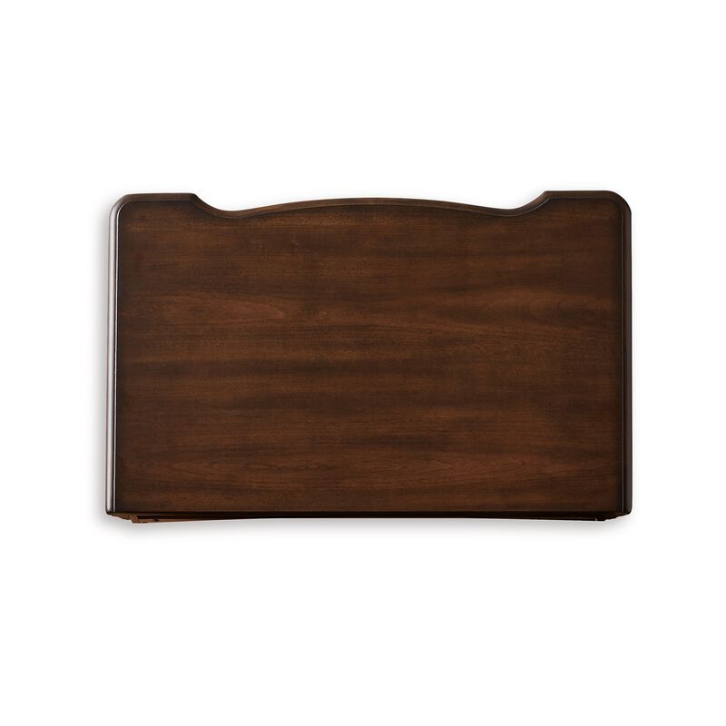 Laon Nightstand, 3 Drawer, Bronze, 29 Inch Cherry Brown Solid Hardwood - Benzara