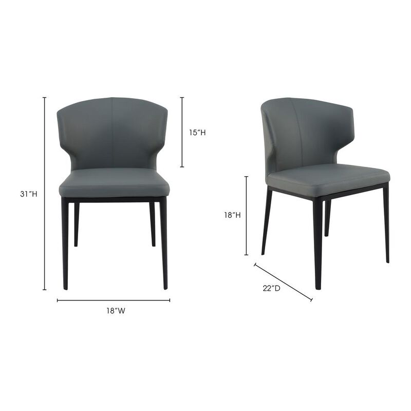 Belen Kox Delaney Side Chair Set Of Two (Grey), Belen Kox