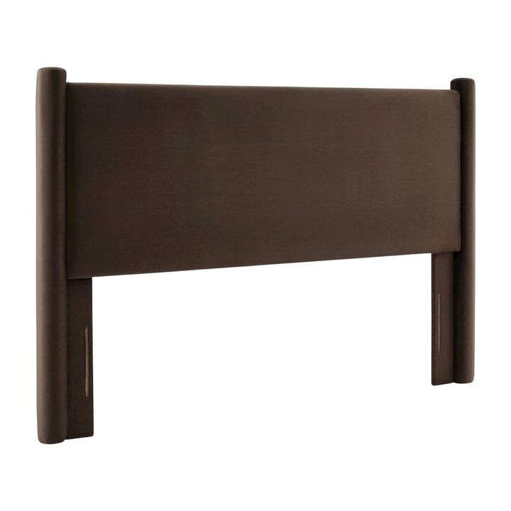 Velvet King Headboard in Soft Fabric, Plush Upholstery, Elegant Design