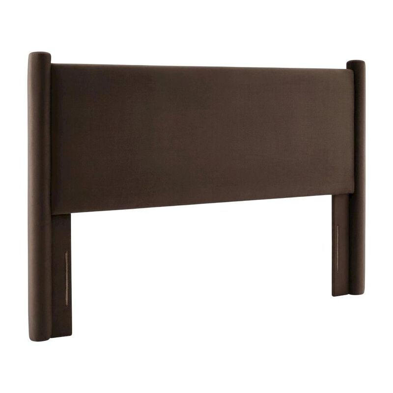 Velvet King Headboard in Soft Fabric, Plush Upholstery, Elegant Design image number 0