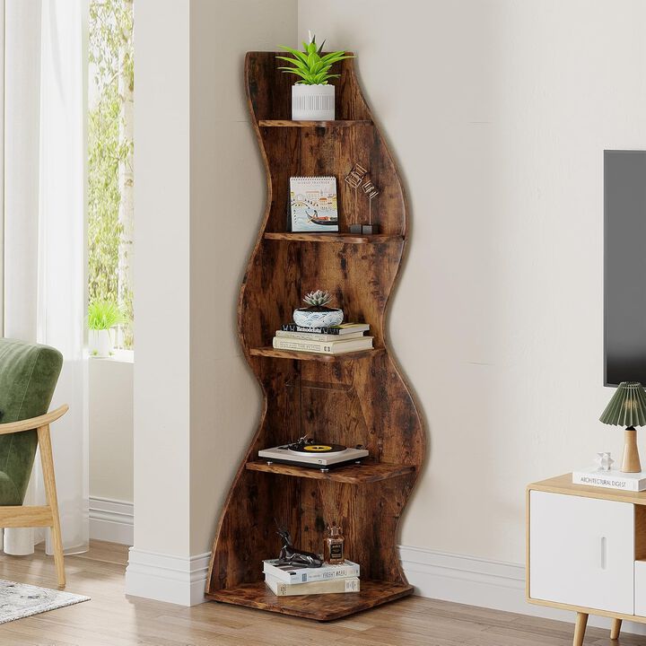 Tribesigns 5-Tier Corner Shelf Bookshelf