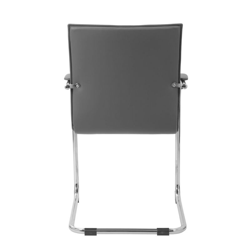 Neni Office Chair Set of 2, Foam Fill Vinyl, Chrome Cantilever image number 4