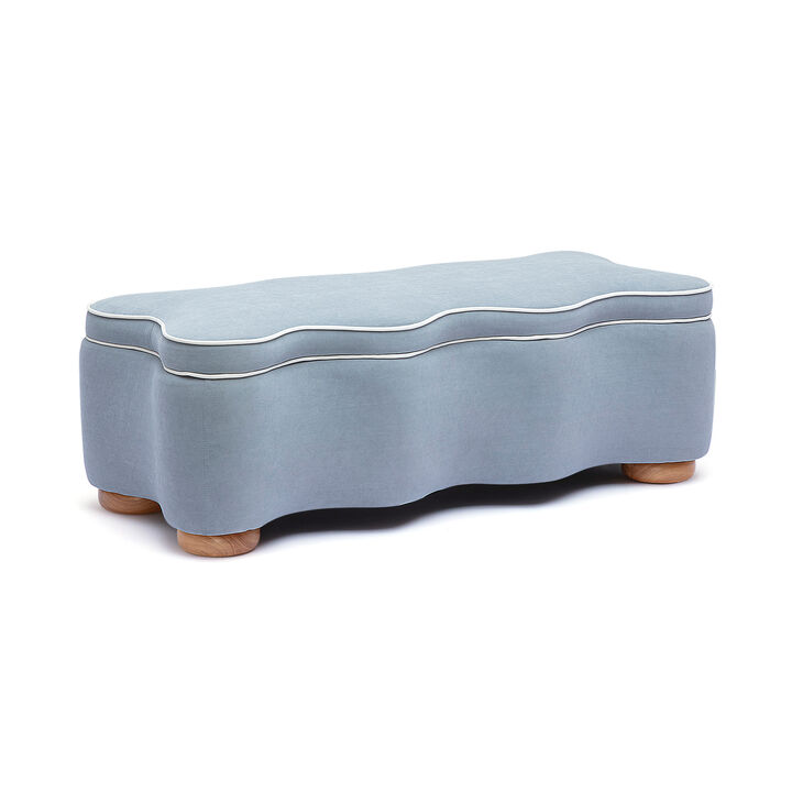 Thalia Pink Performance Velvet Storage Bench