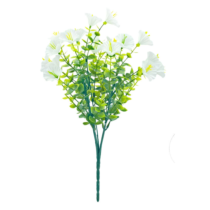 20 Bundle White Artificial Outdoor Plants UV Resistant Home Decor