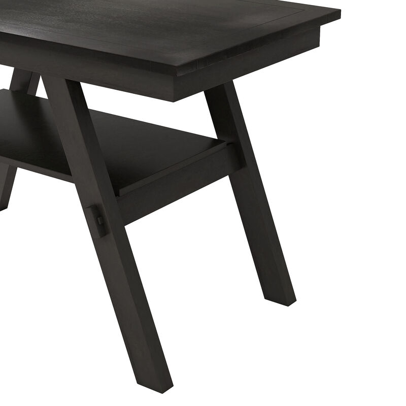 6-Piece Wood Counter Height Dining Table Set image number 7
