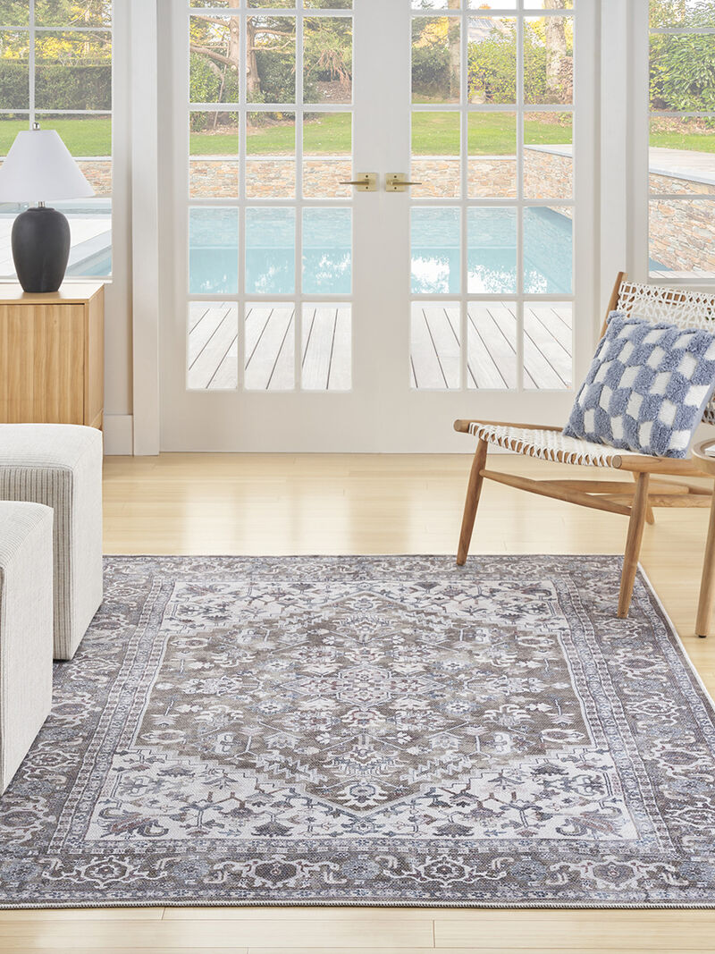 Machine Washable Series 1 SR104 Olive 5'3" x 7'3" Rug