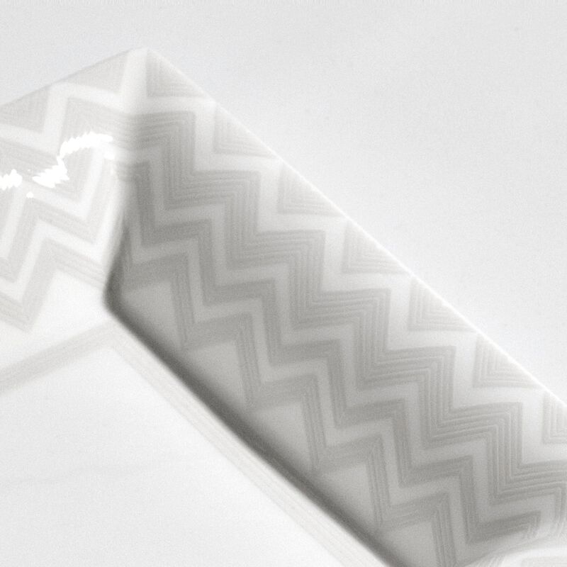 Tray ZIG ZAG WHITE, L 10.83" &times; W 9.17" &times; H 2.13" image number 2