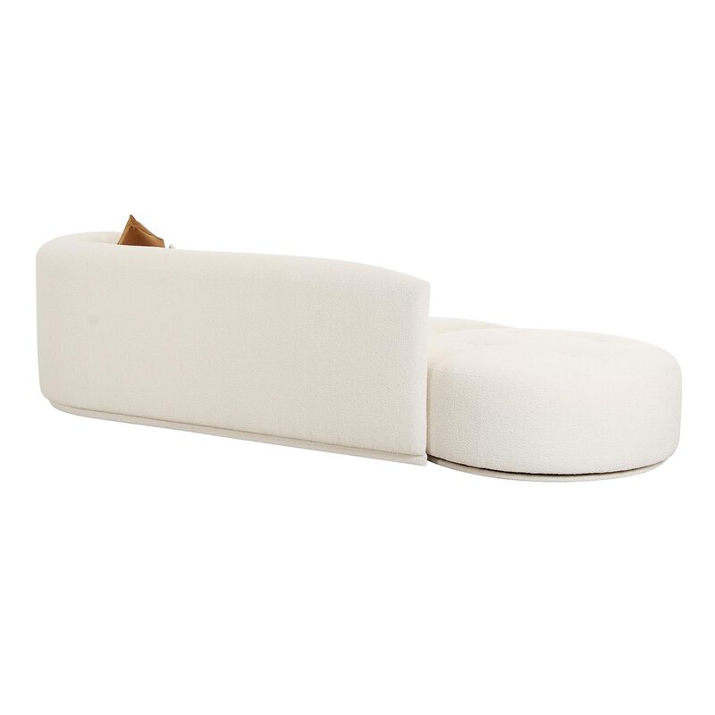 Fickle Cream Boucle 2-Piece Chaise Modular RAF Sofa image number 6