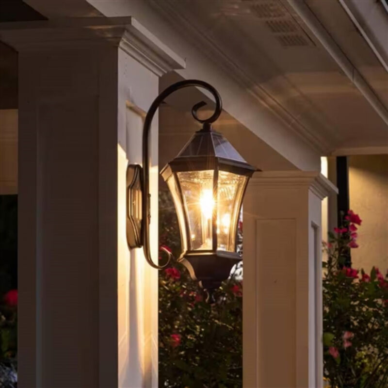 Outdoor Farmhouse Solar Wall Light 150 Lumens for Porch or Garden Lighting