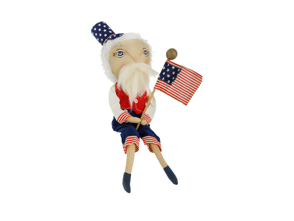 15" Gathered Traditions Samuel Liberty Patriotic Decorative 4th of July Display Figure
