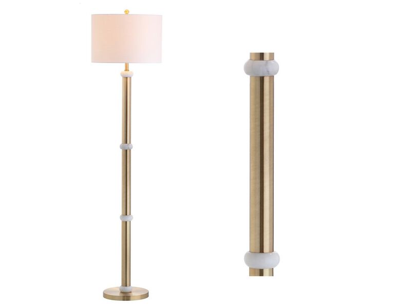Gregory Metal/Marble LED Floor Lamp