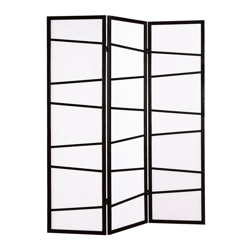Streamdale 3-Panel Screen Room Divider, Black image number 0