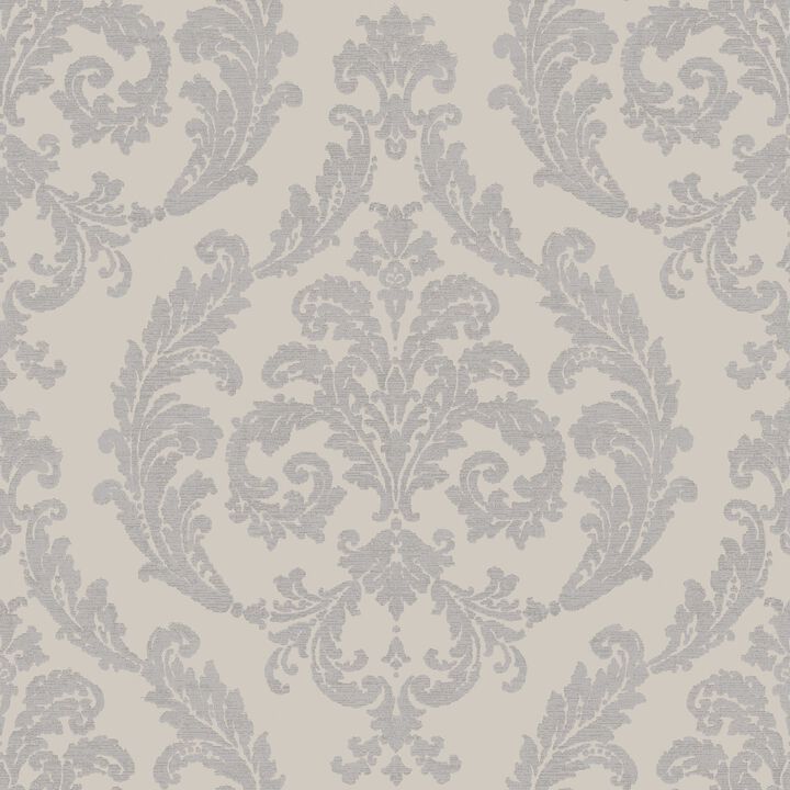 Palazzo 2 Silk Damask Silver Grey Wallpaper G67609