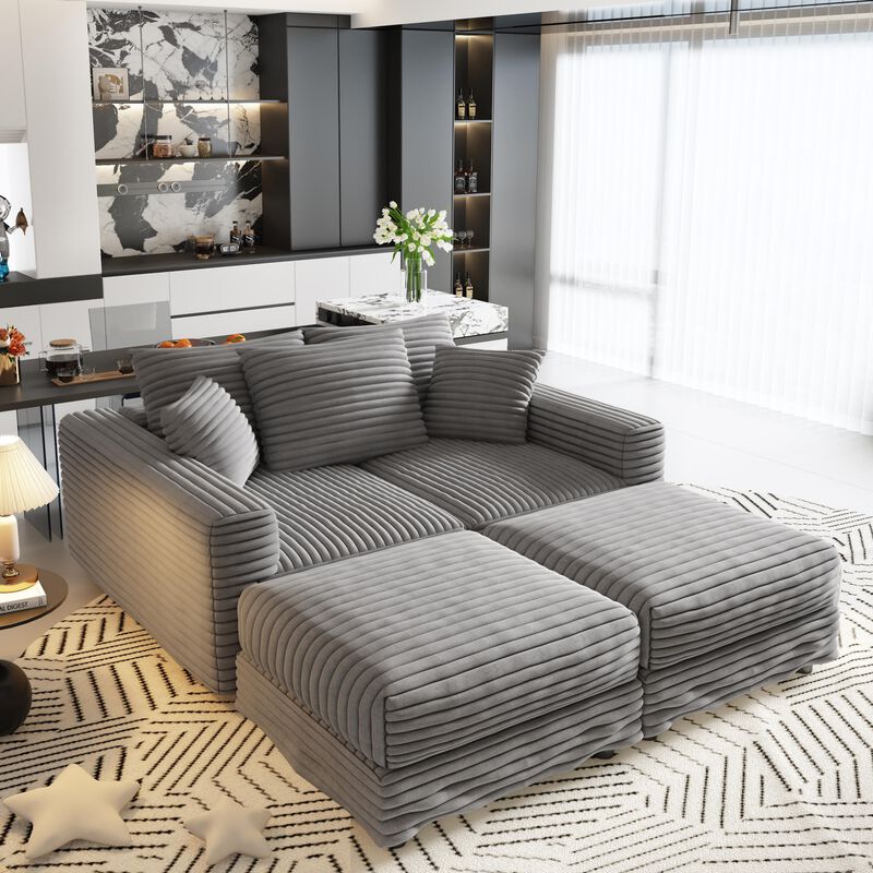 Merax Modern Comfy Upholstered Sofa Cloud Couch