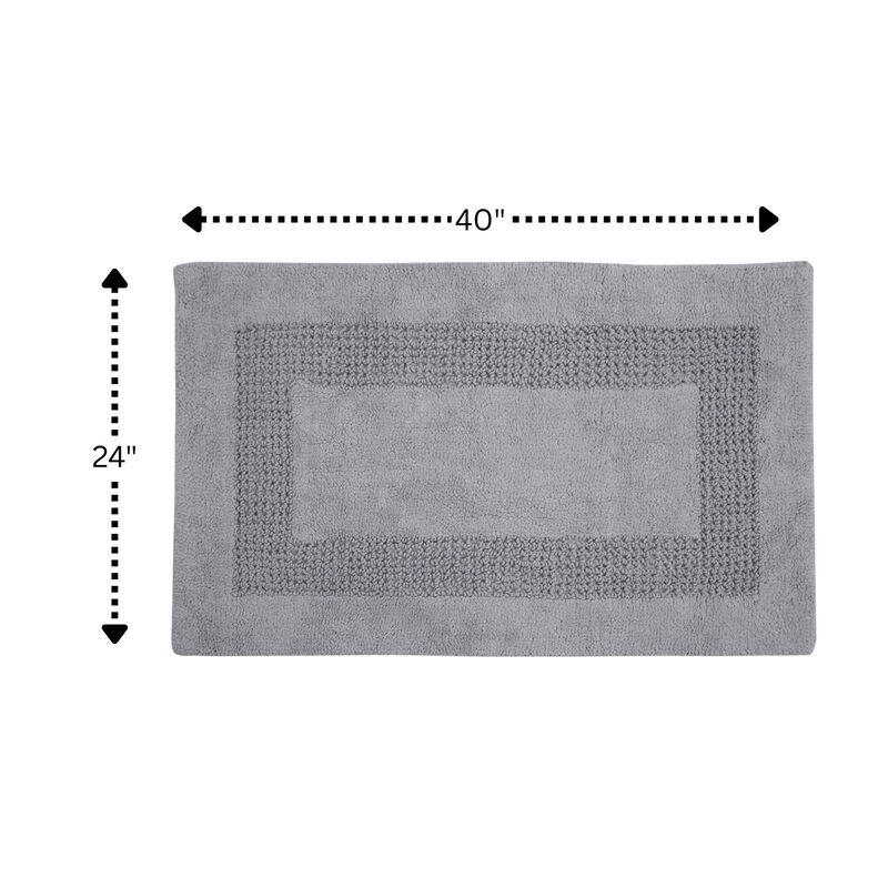Perthshire Platinum Collection Cotton Bath Rug Racetrack Design Skid Resistant Comfortable Absorbent