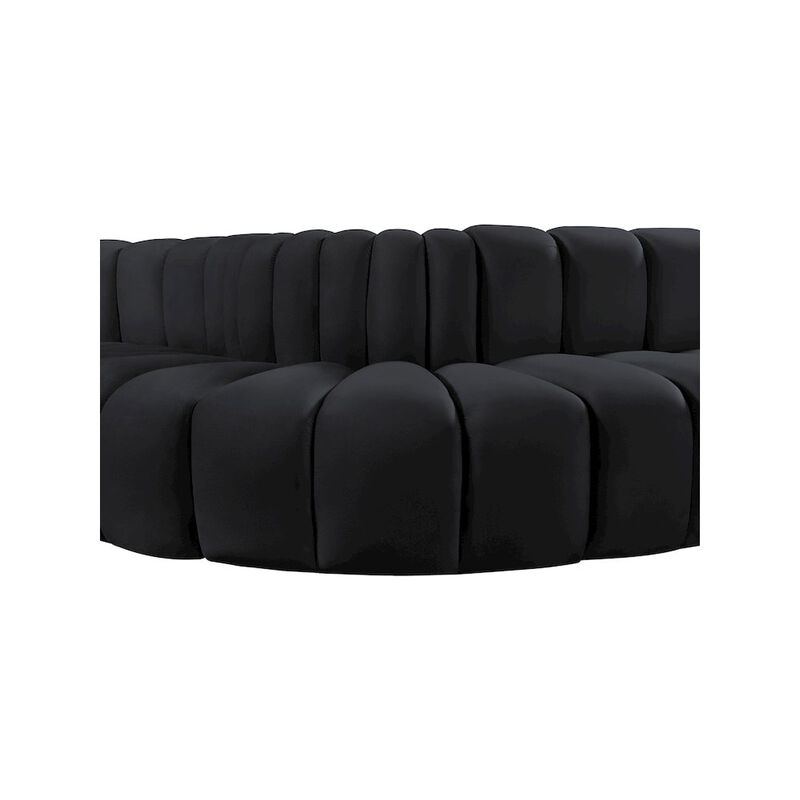Meridian Furniture Arc Black Velvet Modular Sofa