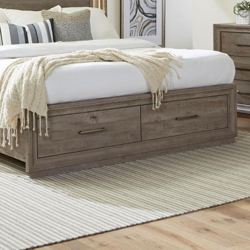Liberty Furniture Horizons King Storage Bed in Graystone image number 5