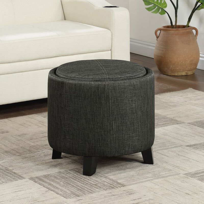 Convenience Concepts Designs4Comfort Oscar Storage Ottoman with Reversible Tray