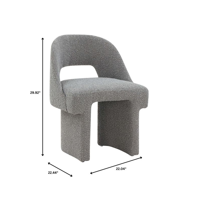 LeisureMod Modern Side Boucle Accent Chair Set of 2 &ndash; Quell Collection, Stylish and Cozy Chairs for Living Room, Office, and Contemporary Spaces